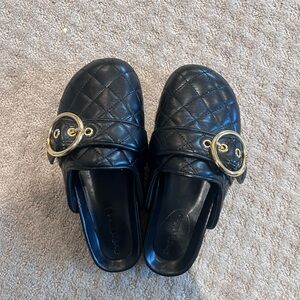 See by Chloe  Black Quilted Leather Mules